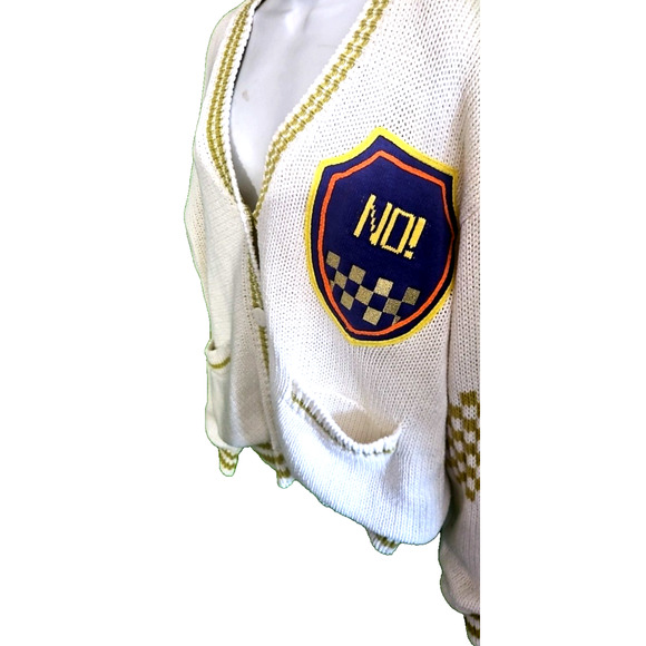 NO! Jeans Sz 3 Cardigan Sweater Lined Cotton Ramie - Picture 3 of 11